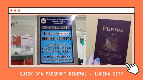 dfa appointment lucena|Advisories .